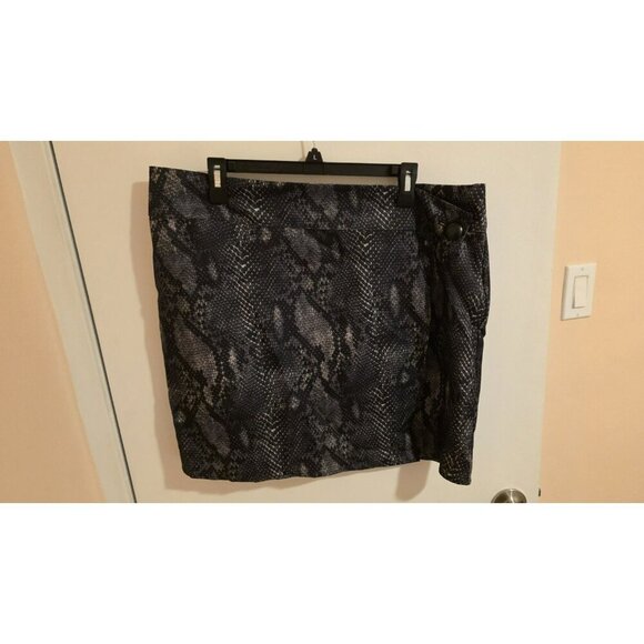 Pretty Little Thing Skirt Wrap Snake Print Black Beige Womens Size 18 Maximalist - Picture 1 of 9